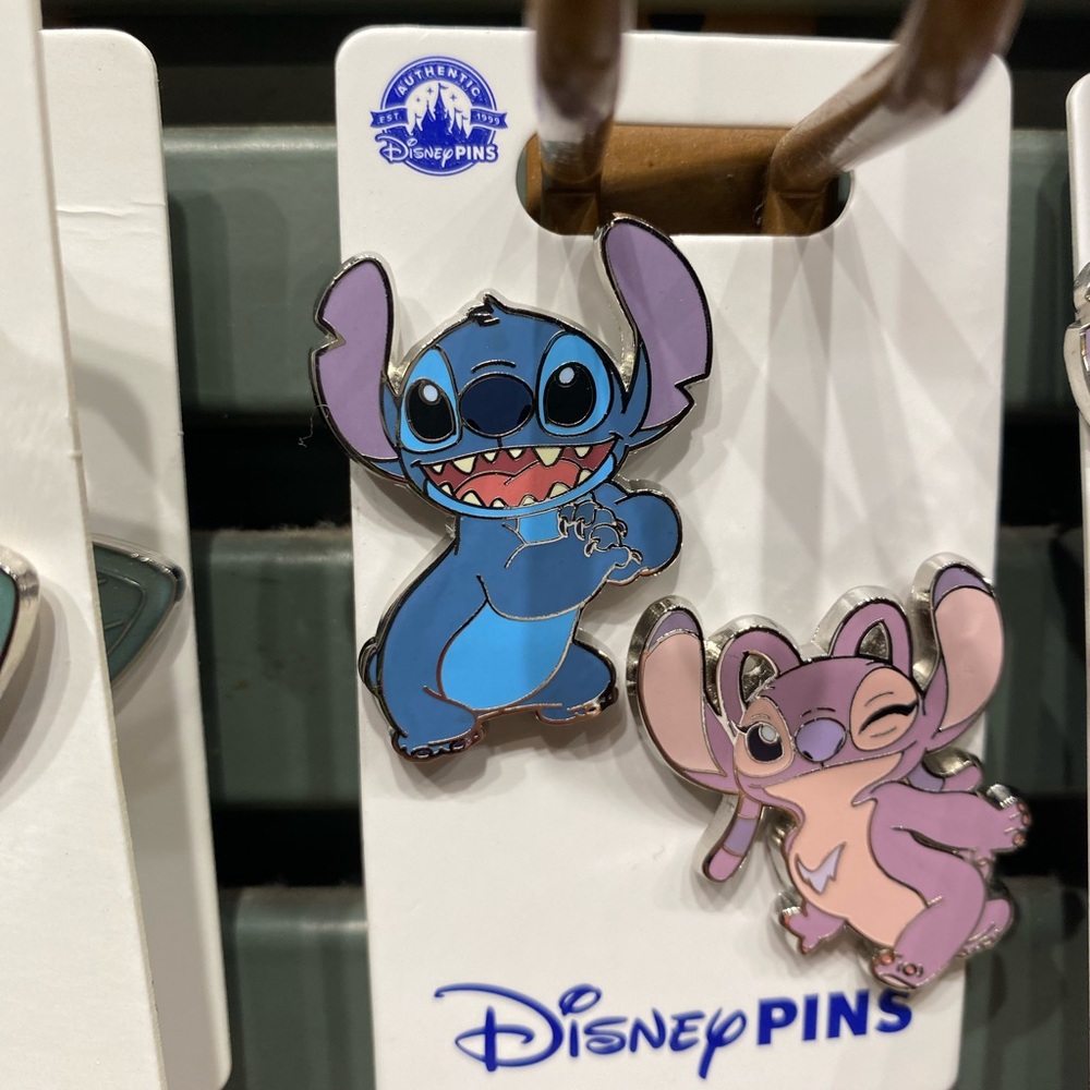 2024 Disney Parks Stitch & Angel Open Edition OE 2 Pin Set BNWT